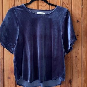 Madewell Cropped Velvet Top Size M